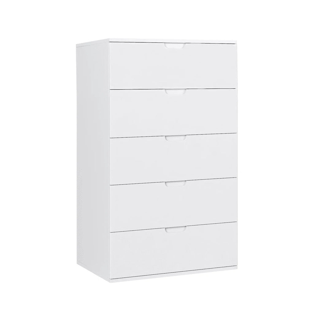 Homfa 6 Drawers Dresser, 47"H White Dresser, Modern Chest with Drawer for Bedroom