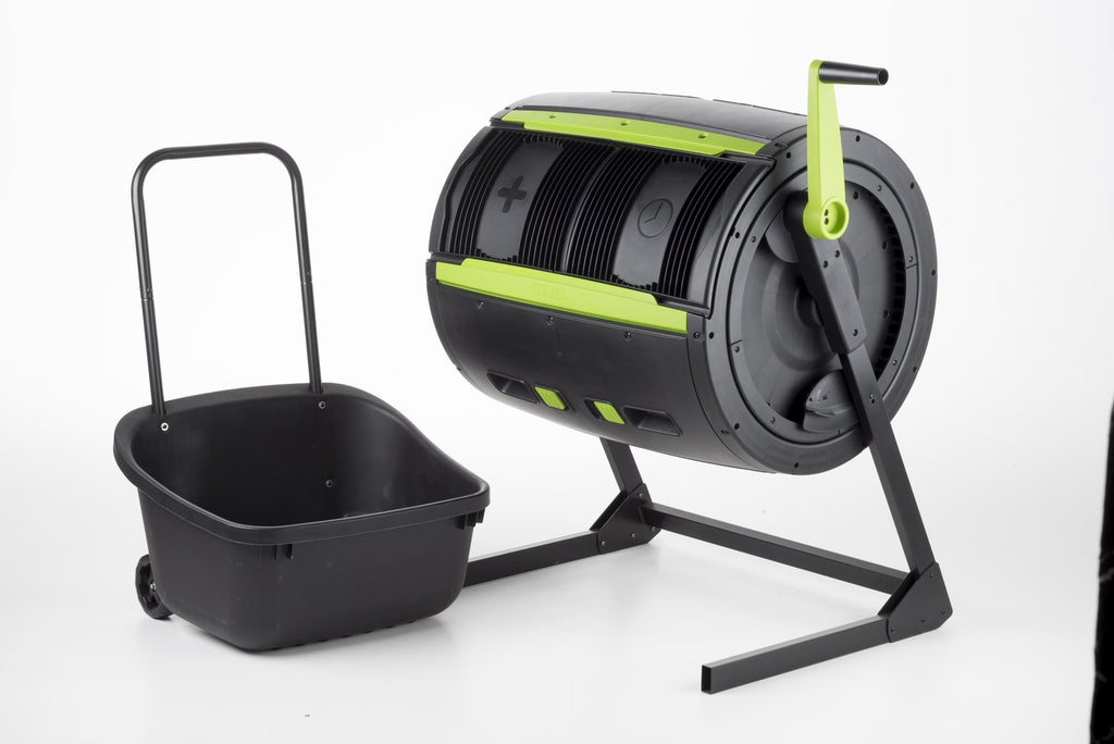 RSI 65 gal Black and Green Metal and Plastic Tumbling Composting Bin