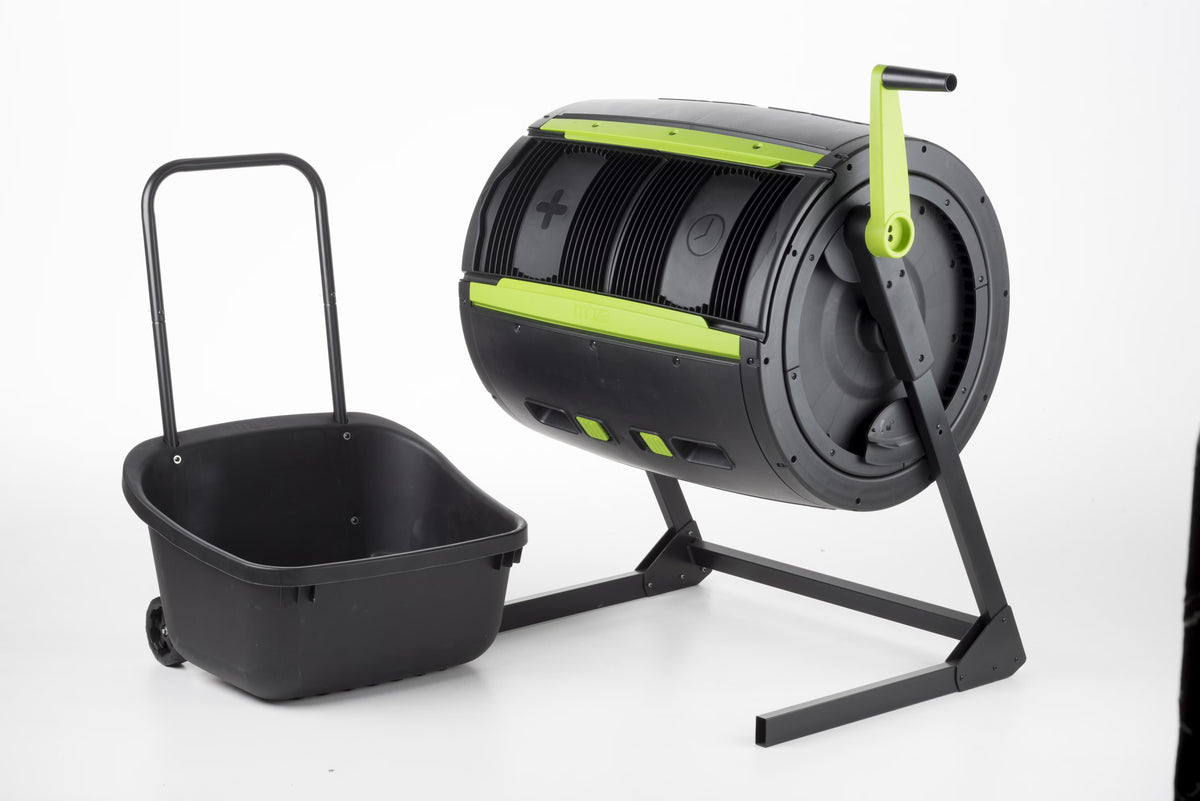 RSI 65 gal Black and Green Metal and Plastic Tumbling Composting Bin