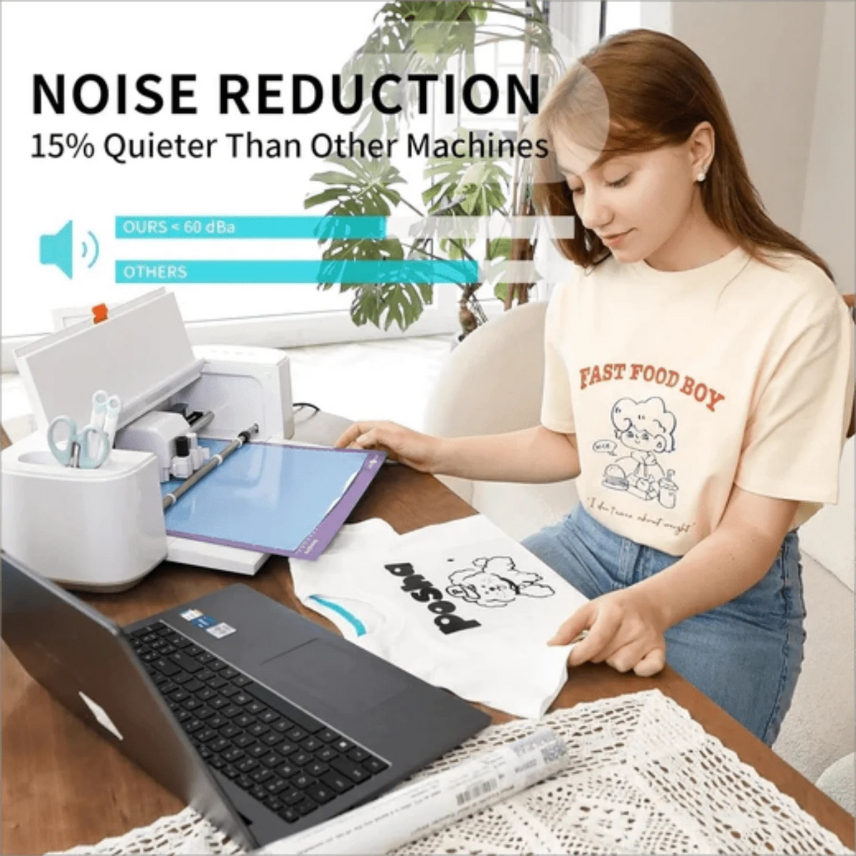 HTVRONT by LOKLiK DIY Cutting Machine for All Vinyl Crafts w/ Bluetooth & USB for Windows & Mac Vinyl Cutter Machine for Cricut Vinyl