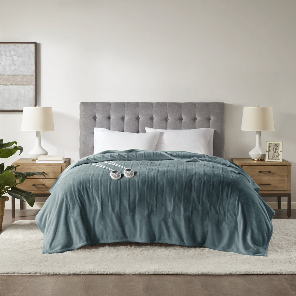 Serta Gray Polyester  Electric Blanket, Queen