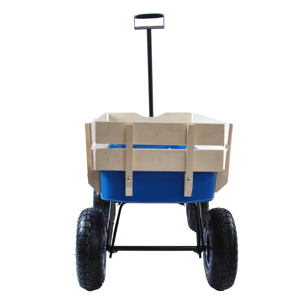 Collapsible Folding Wagon, Push Pull Foldable Beach Wagon Cart with All-Terrain Wheels, Heavy Duty Utility Grocery Wagon for Outdoor Camping Garden Sport Shopping,Pink