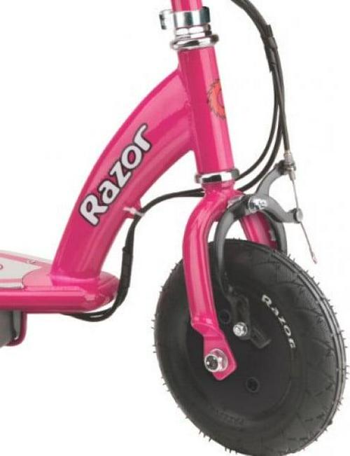 Razor E100 Electric Scooter - Pink. Air-filled Front Tire. up to 10 mph. for Child Age 8+