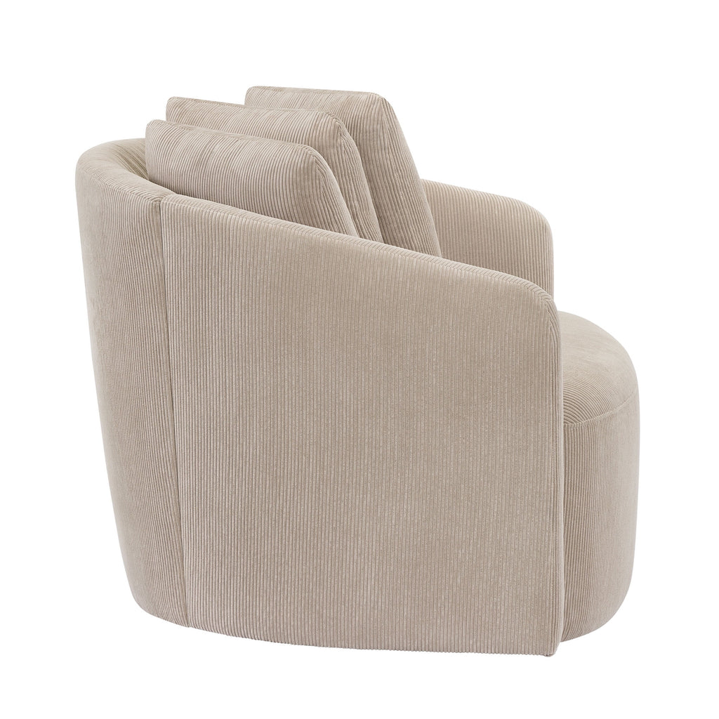 Beautiful Drew Accent Chair by Drew Barrymore, Cream Boucle