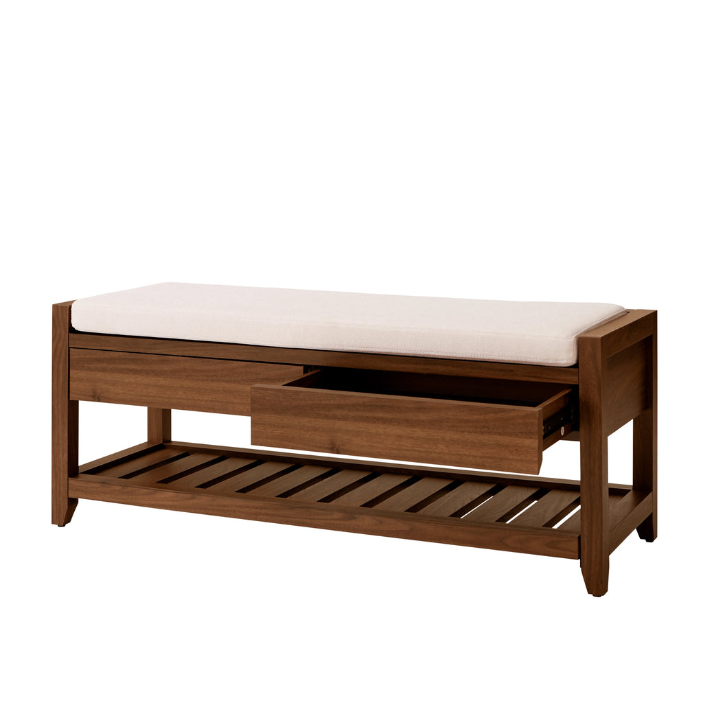 Better Homes & Gardens Reading 45" Bench, Walnut Finish