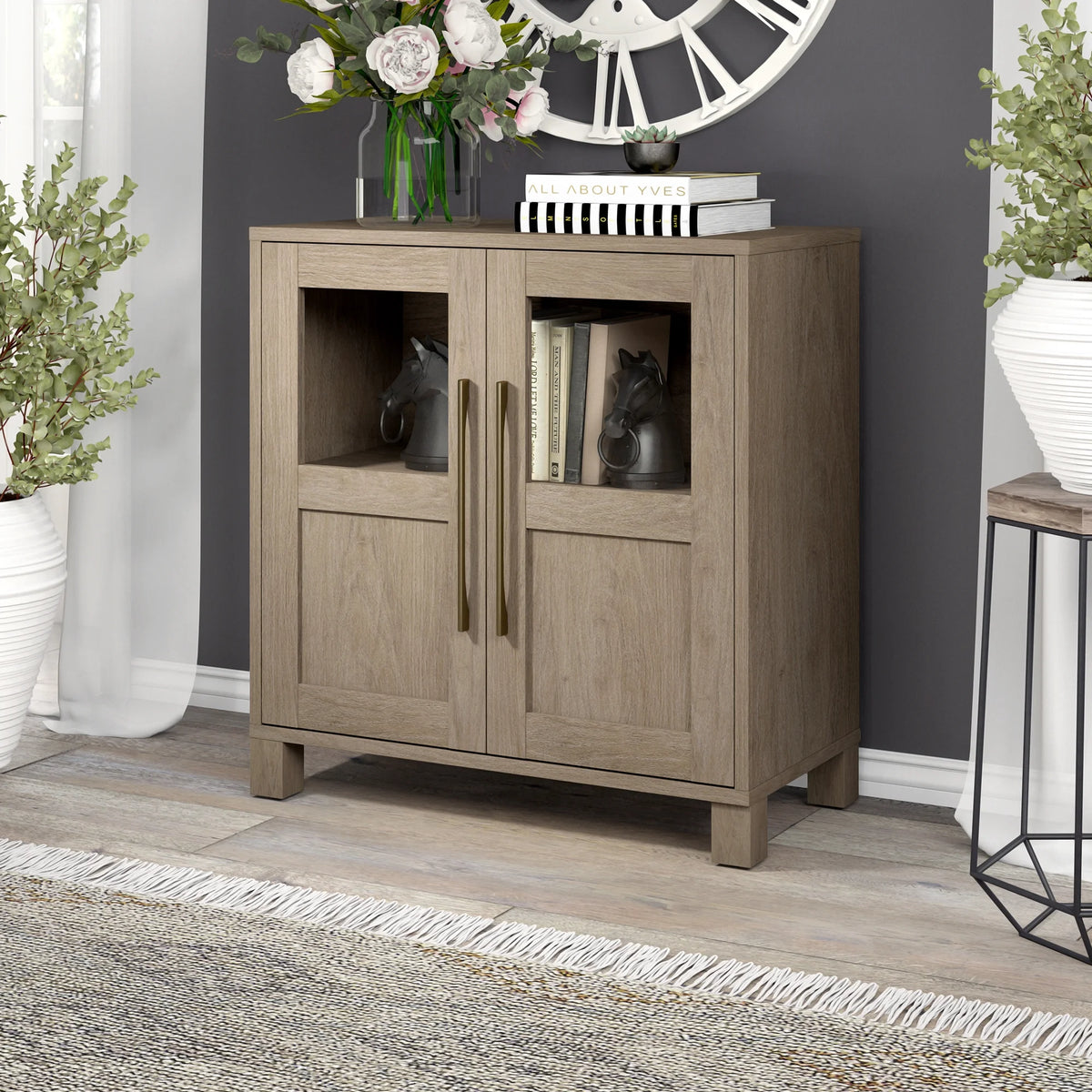 Evelyn&Zoe Holbrook Rectangular Accent Cabinet, Alder White