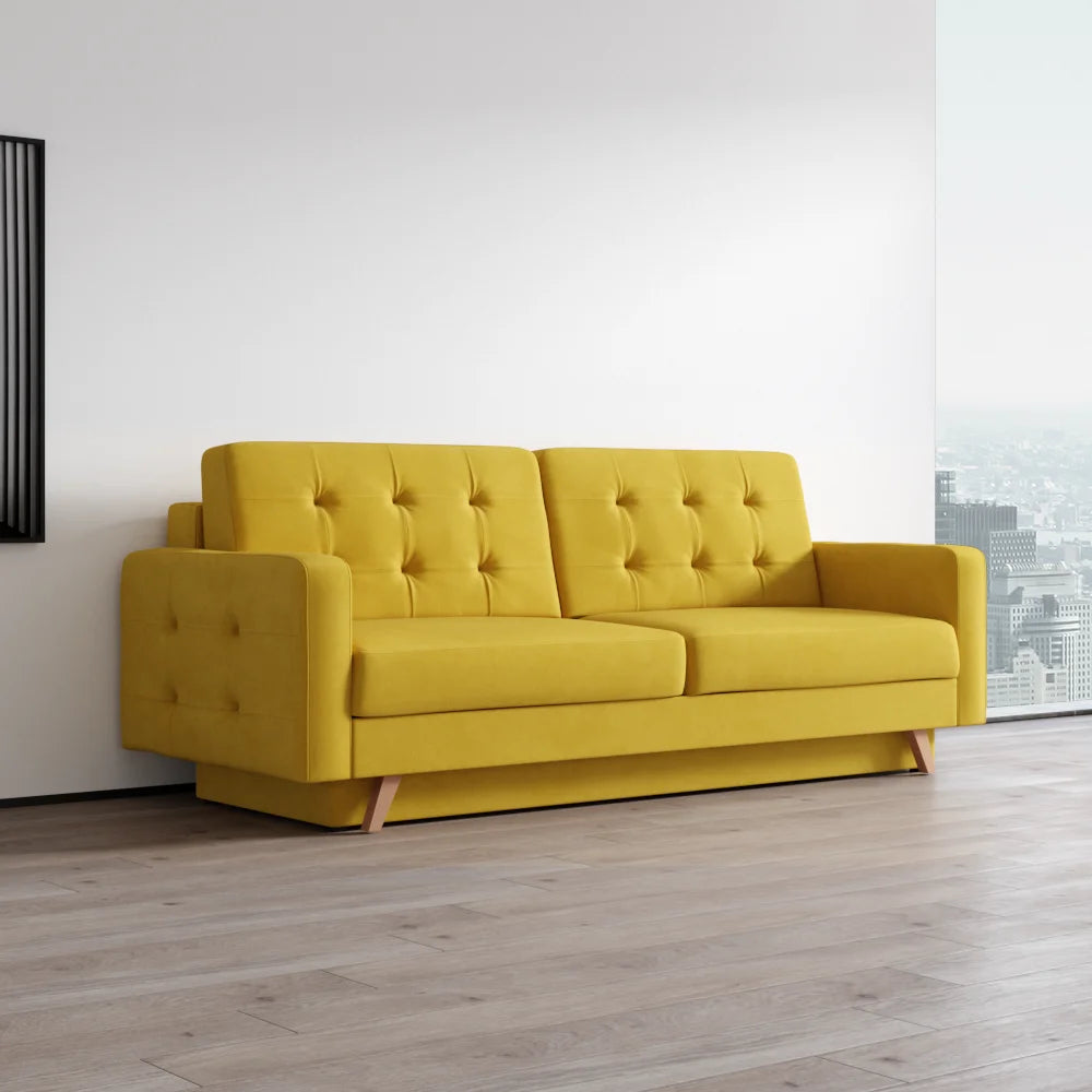 Meble Furniture Vegas Queen Sofa Bed with Storage, Multiple Colors