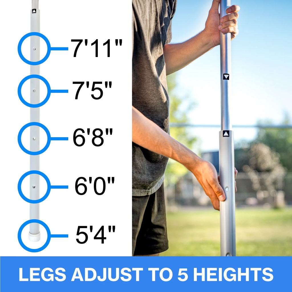 Castle Squares 9 Square, volleyball, indoor/outdoor yard game - Mill Finish Aluminum