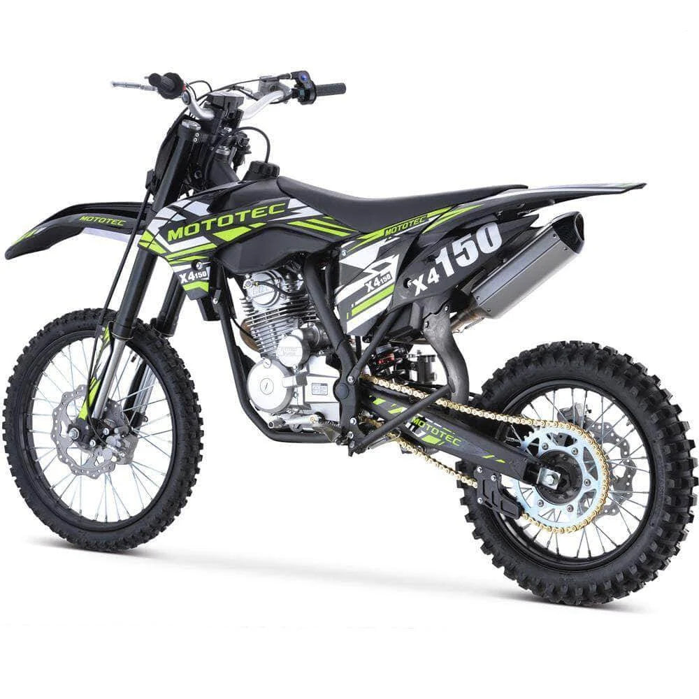 MotoTec X5 250cc 4-Stroke Gas Dirt Bike Black