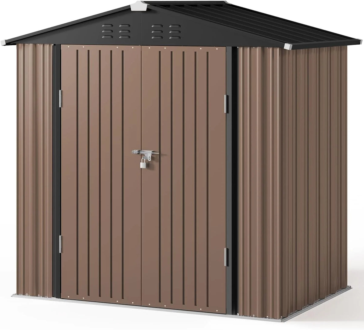 Lofka 6 x 4ft Shed and Outdoor Storage , Durable Metal Garden Shed  with Lockable Door, Weather-Resistant Steel Tool Shed for Backyard, Patio, Grey
