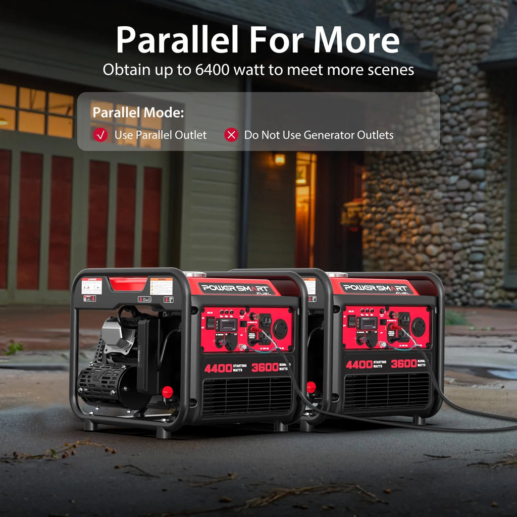 PowerSmart 4400-Watt Gas Powered Inverter Generator for Outdoor and Home Use, EPA Compliant