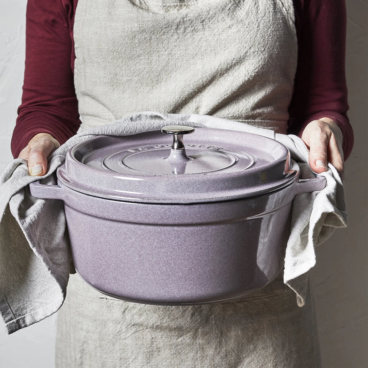 Staub Cast Iron 5.5-qt Round Cocotte - Cherry