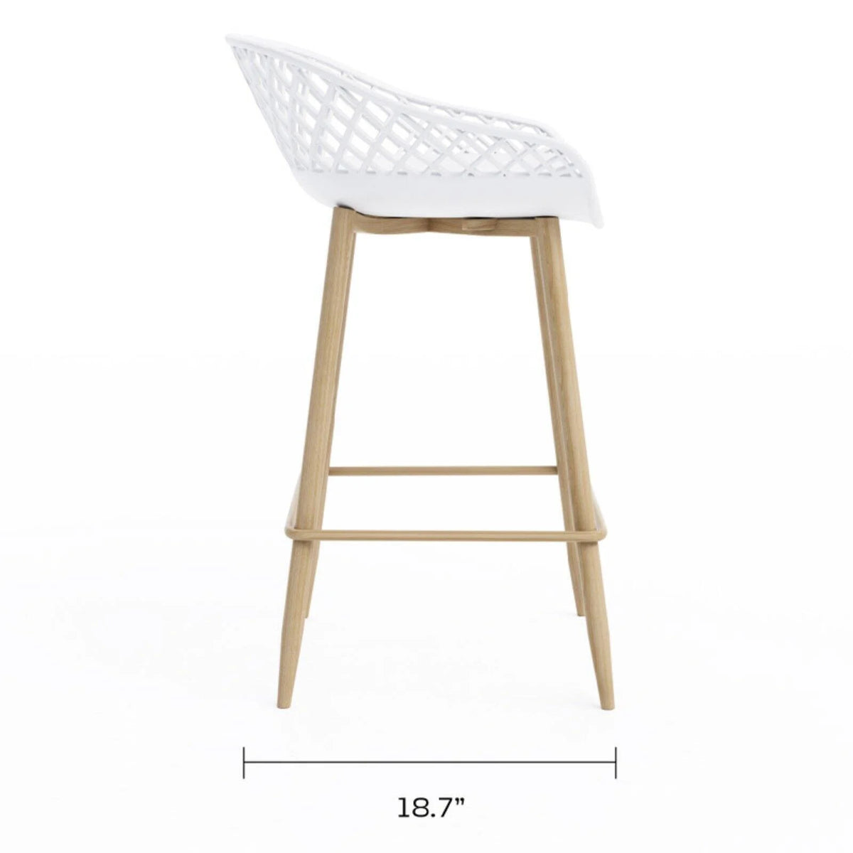 Kurv Indoor and Outdoor Counter Stool - Aloe Green - Set of 2