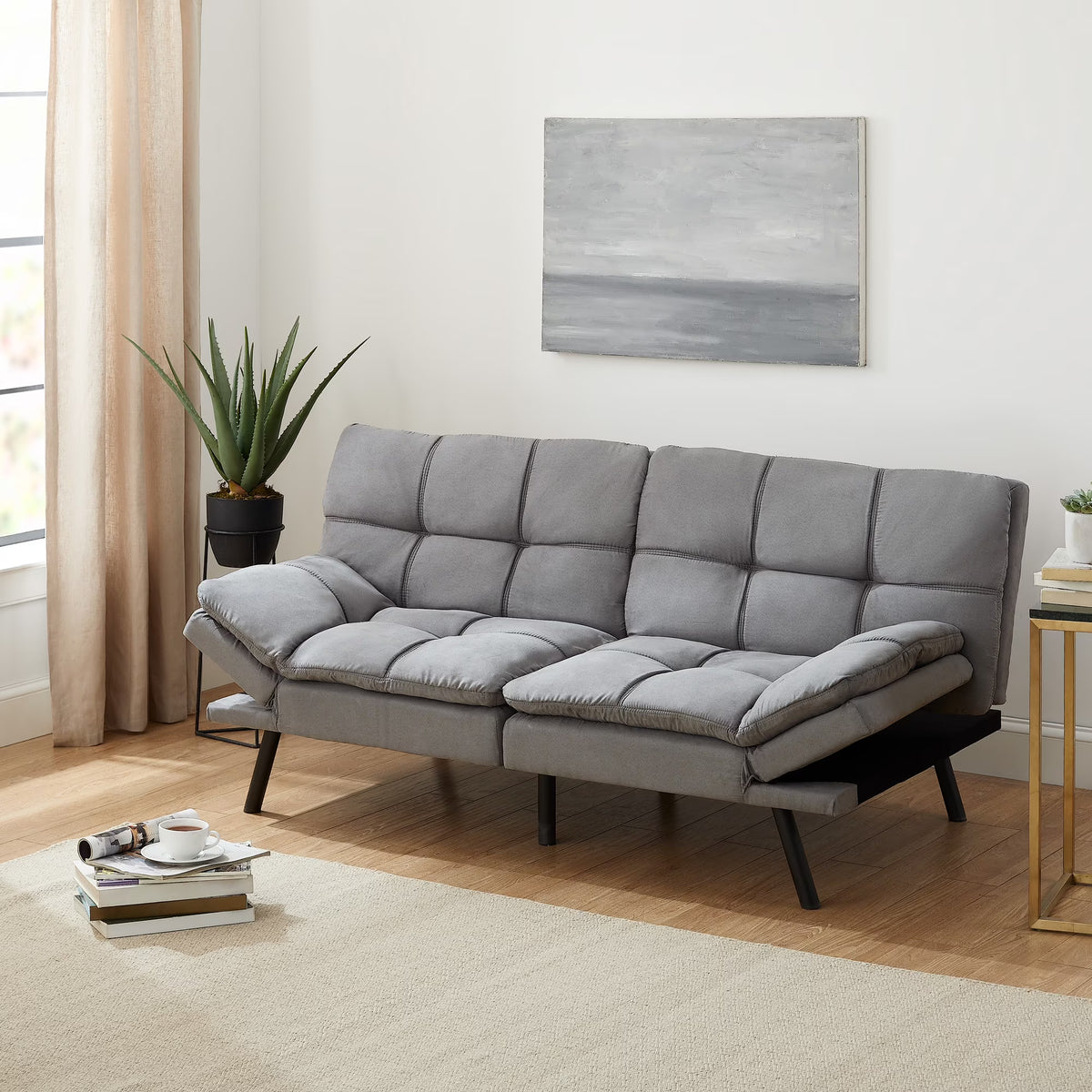 Mainstays Memory Foam Futon with 72",Black