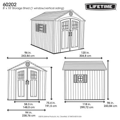 8 Ft. x 10 Outdoor Storage Shed 340