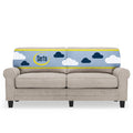 Serta Copenhagen 73" Rolled Arm Sofa with Removable Covers Light Gray