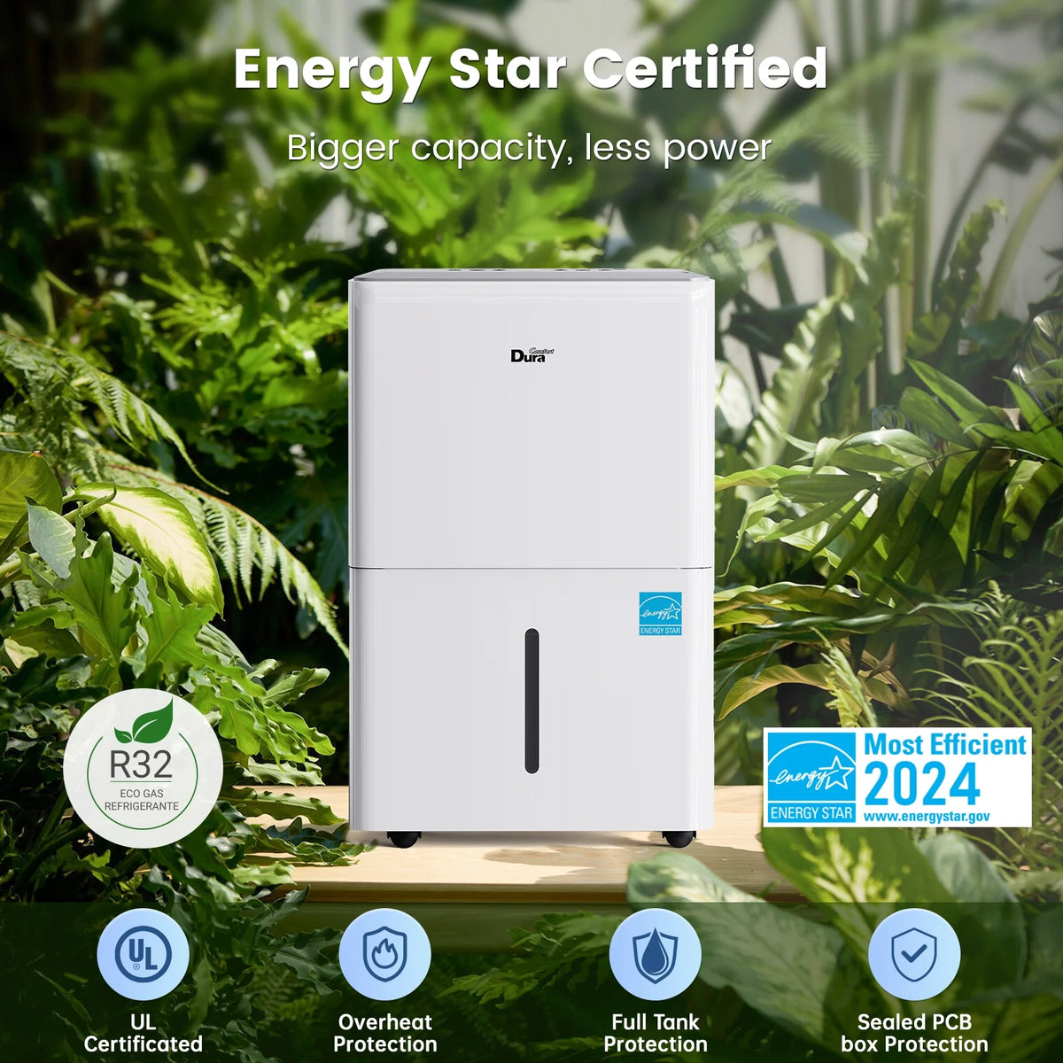 Dehumidifier for Basement with Drain Hose, Energy Star Max 115 Pints/Day for 4500 Sq Ft for Large Room, Home, Powerful Humidity Control, Auto-restart(DOE Rating 50 Pint)