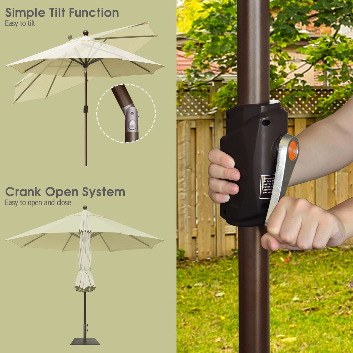 EliteShade 9Ft Market Umbrella Patio Outdoor Table Umbrella��Teal��
