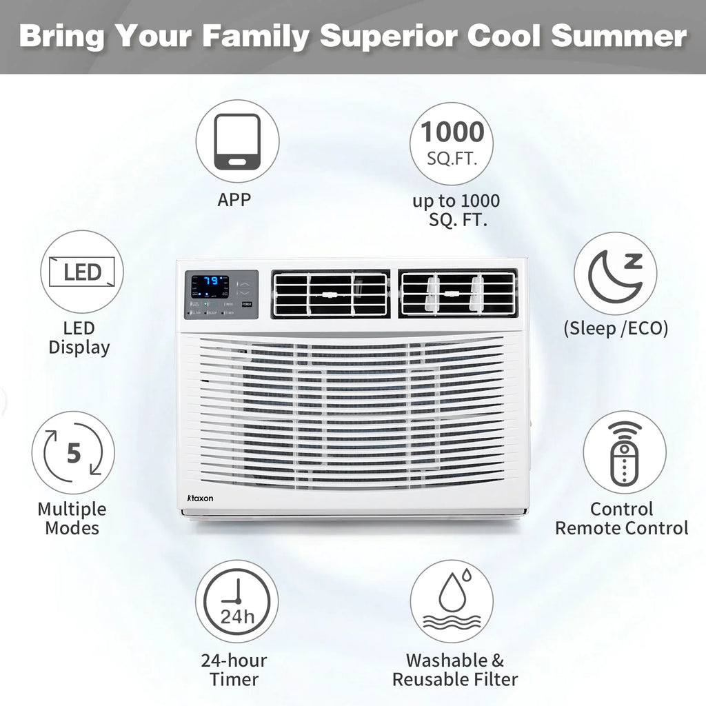 Ktaxon WiFi Enabled 8000 BTU Heat And Cool Window Air Conditioner With Wifi Controls
