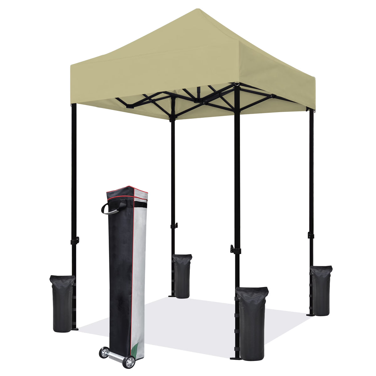Eurmax 5x5 Pop up Canopy Outdoor Heavy Duty Tent,Ruby