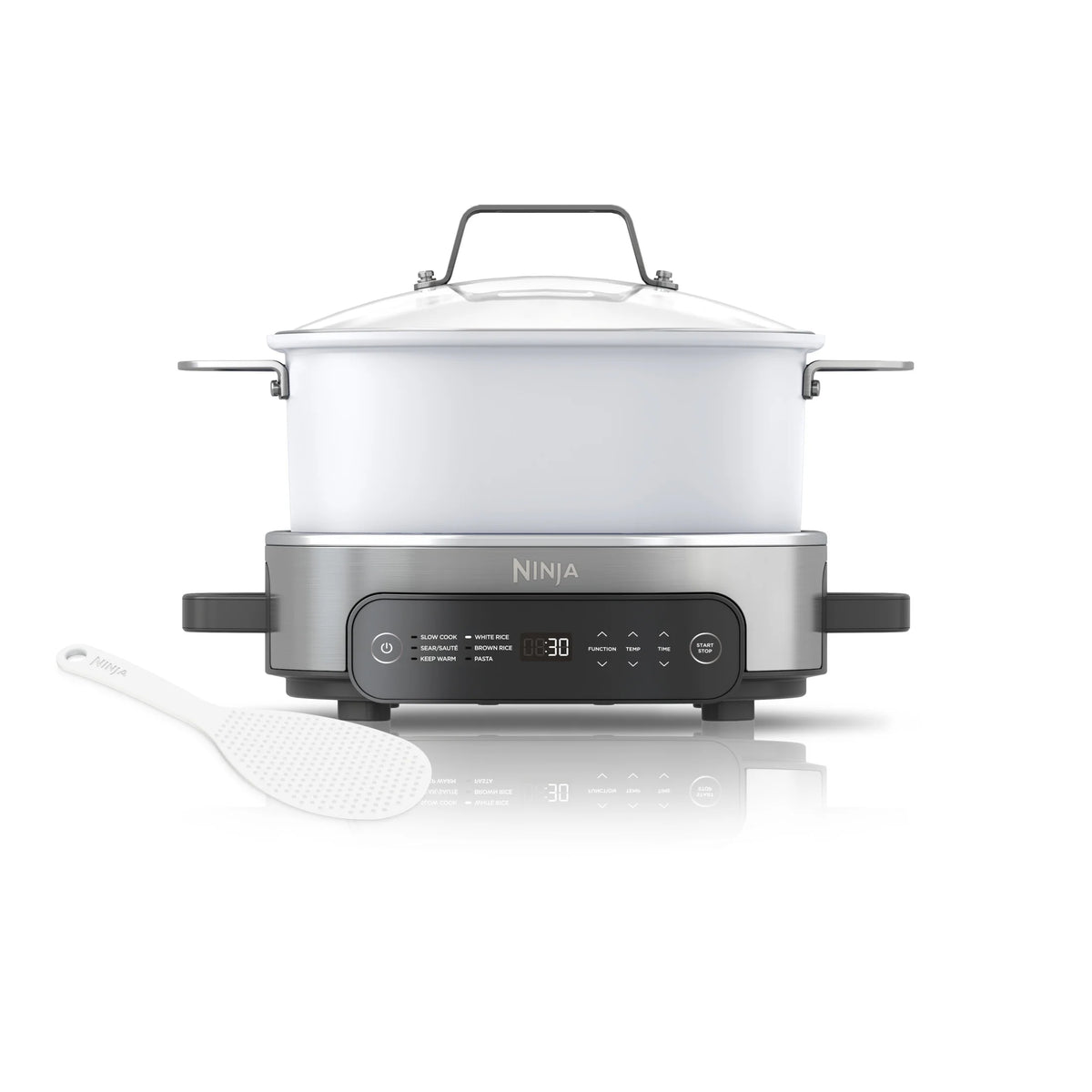 Ninja Foodi 6.5 qt Everyday PossibleCooker, Stainless Steel/White, Multi Cooker, Slow Cooker, MC1100