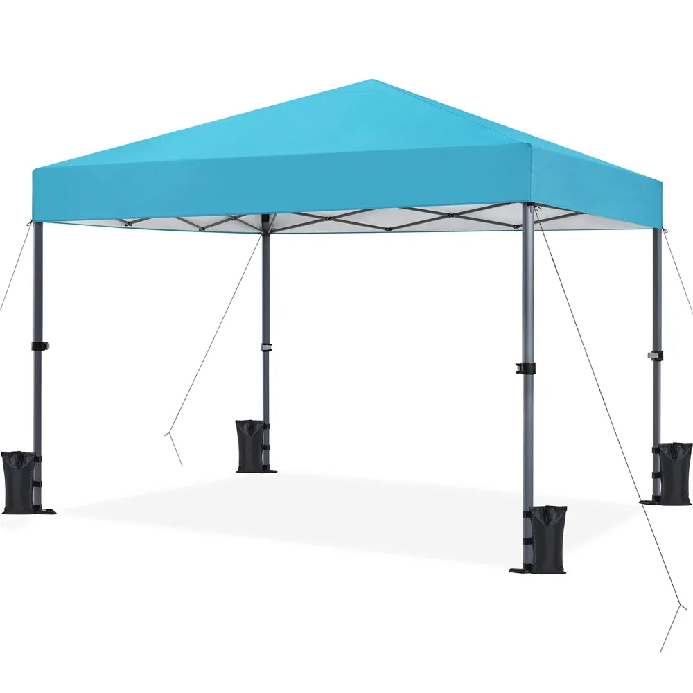 Topeakmart 12x12ft Commercial Pop-up Canopy Tent with Adjustable Height for Outdoor, White