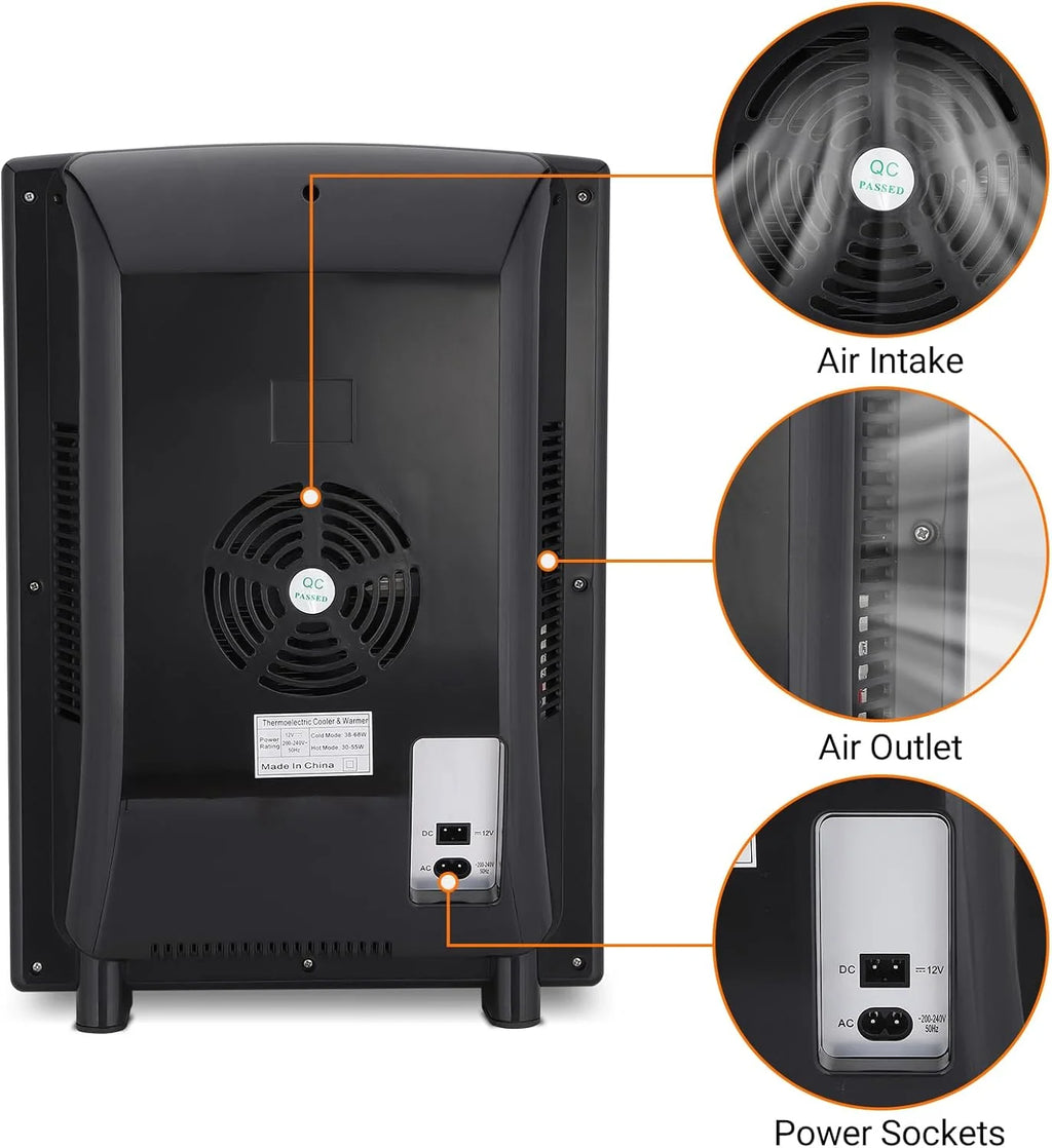 Garvee 25L Reptile Incubator for Hatching Eggs - Portable Scientific Laboratory Incubator, Temperature Controlled 10��C-60��C for Small Reptiles, Cooling and Heating Digital Incubator, 12V/110V Black