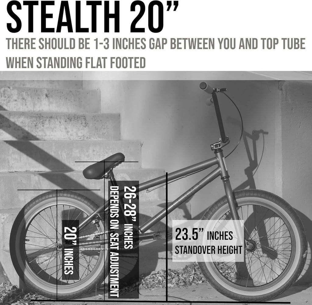 Elite BMX Bicycle 20” Freestyle Bike - Stealth Blue Purple Ideal for Ages 7 to 18 Years