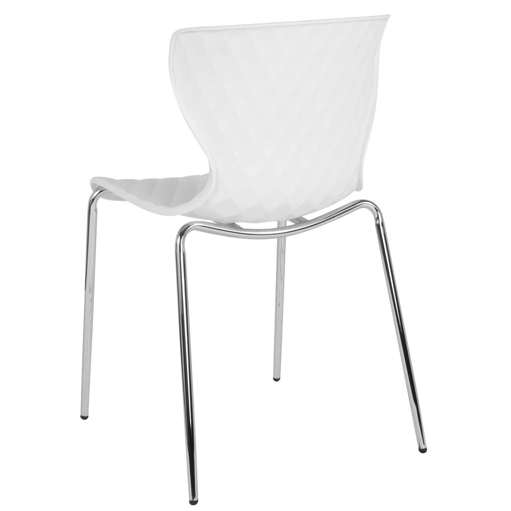 Flash Furniture 4 Pack Lowell Contemporary Design Orange Plastic Stack Chair