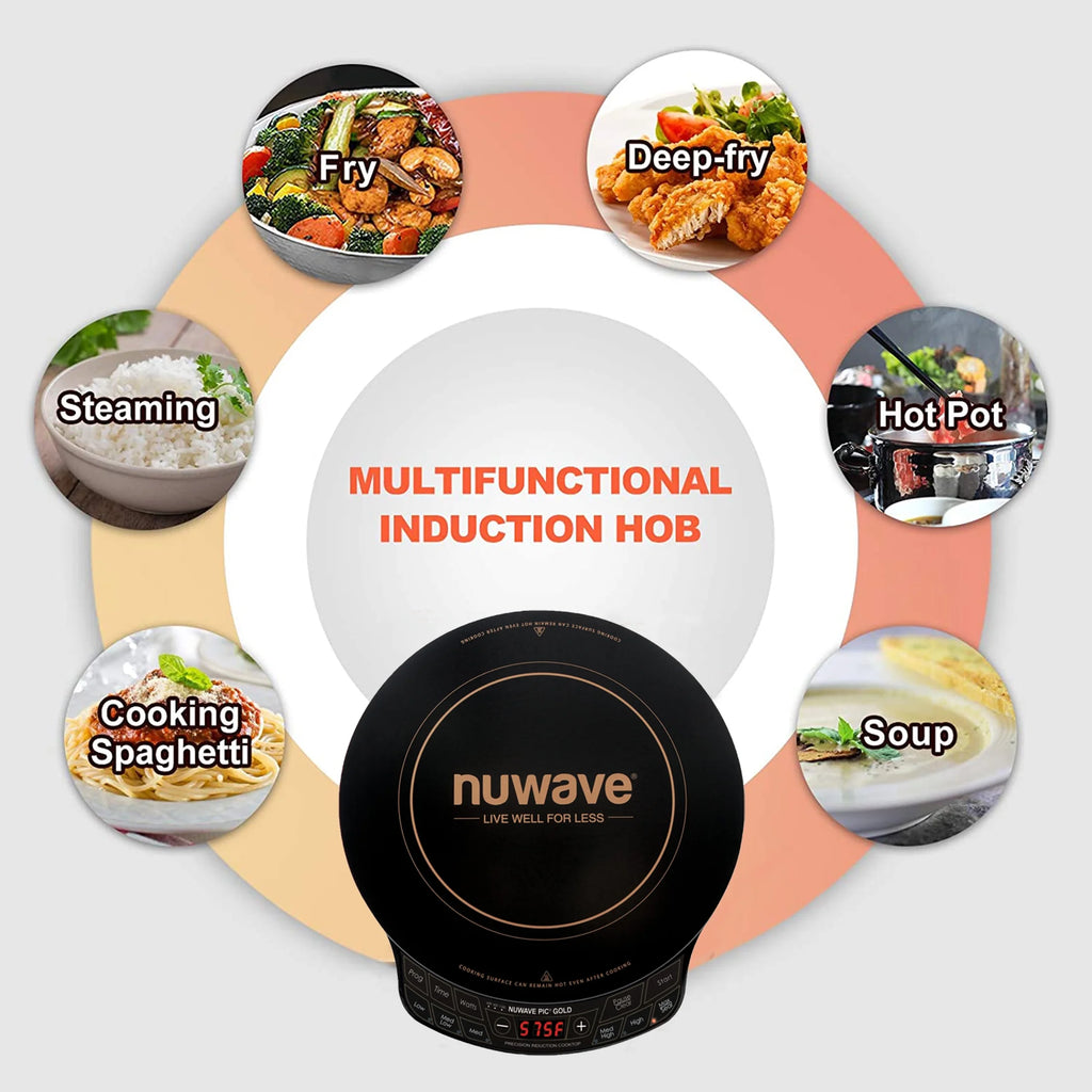 NuWave Electric Double Induction Cooktop 8�� Portable Ultrathin with Sensor Touch Precision Induction Cooktop Burner, Home