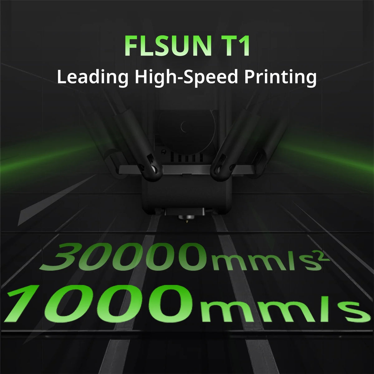 FLSUN T1 Delta 3D Printer - 1000mm/s Ultra-Fast Printing ,30,000mm/s2 Acceleration, 300��C Nozzle FDM 3D Printers with Fully Auto Leveling , 50�� Enclosed Chamber