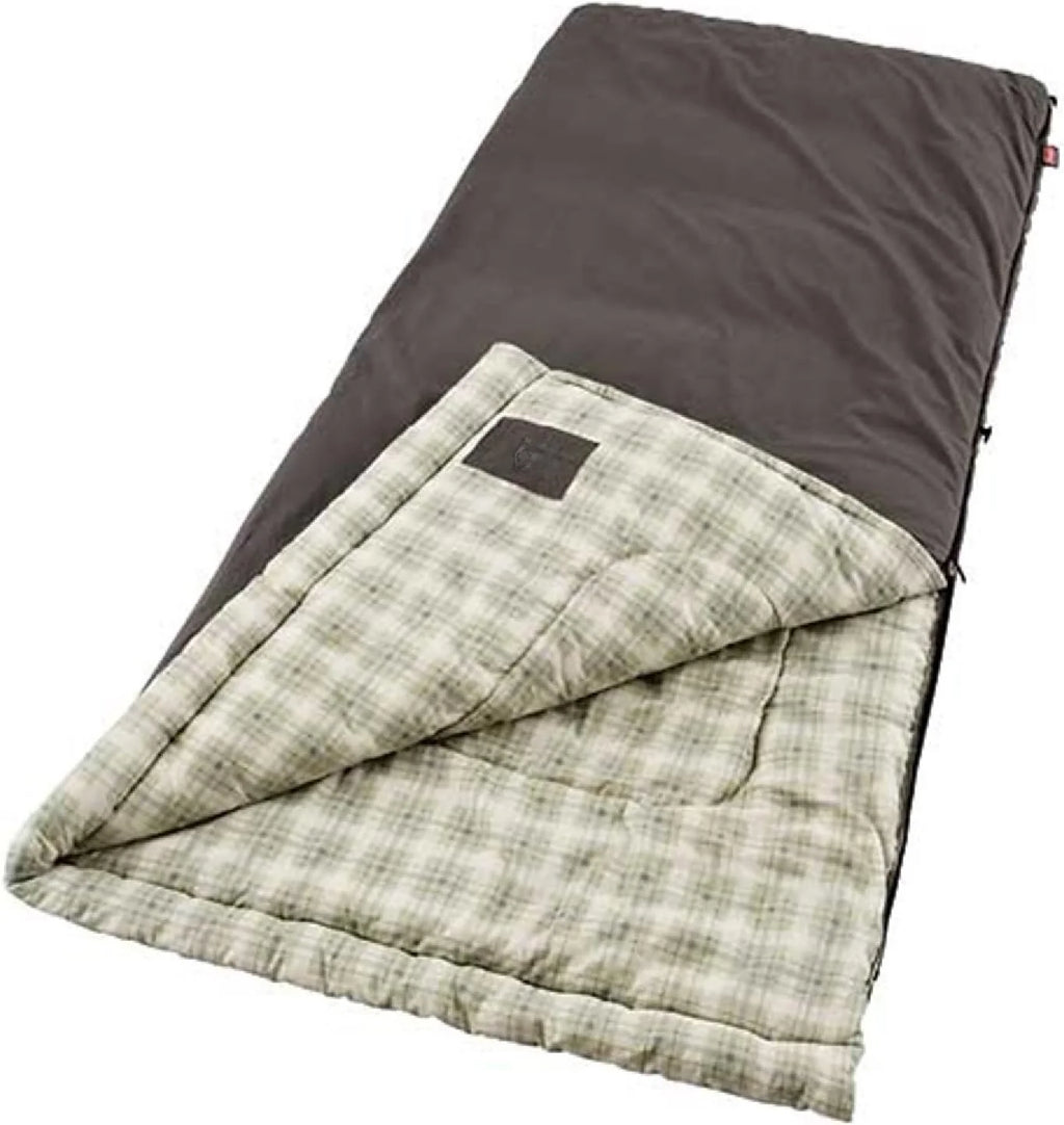 Heritage Big & Tall 10��F Flannel Sleeping Bag, XL Sleeping Bag Fits Adults up to 6ft 7in Tall, Machine Washable, Great for Camping, Hunting, Guests, & More