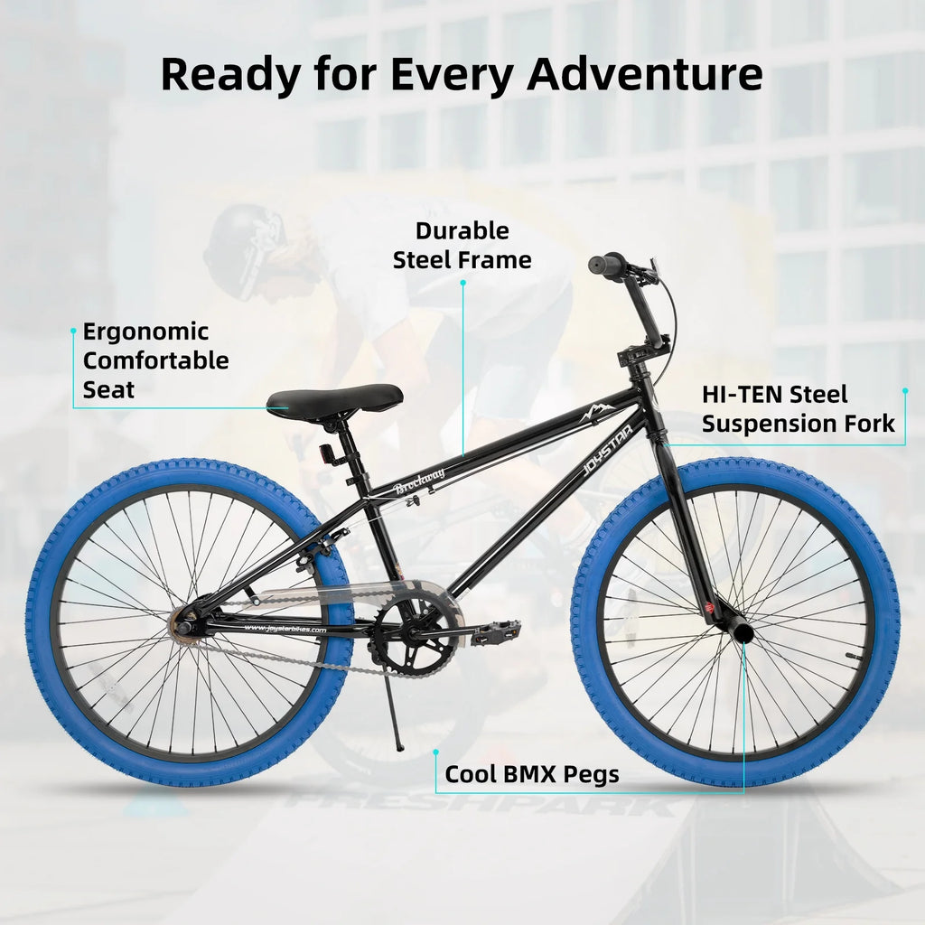 JOYSTAR Brockway Freestyle Kids BMX Bikes 20" Kids Bicycles for 6-11 Years Old Boys Girls, Multiple Colors