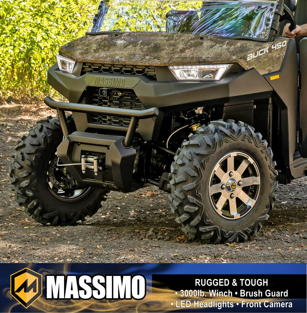 Massimo Buck 450 Side by Side UTV, EFI, 4 Stroke, 325cc, 25.5 HP, 4X4, 3000lb Winch - Red