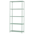 Design Ideas MeshWorks 5 Tier Steel Storage Shelving Unit Bookshelf, Green