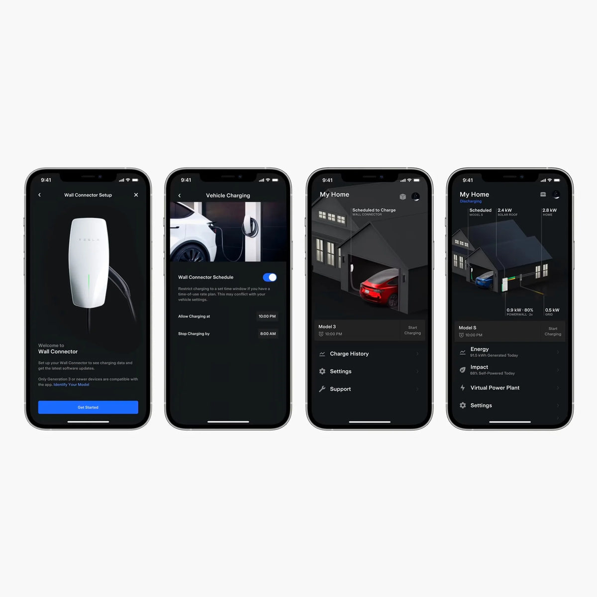 Tesla Wall Connector - Electric Vehicle (EV) NACS Charger - Level 2 - up to 48A with 24' Cable