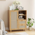 STARY Sideboard Buffet Cabinet, Accent Cabinet with Drawers and Adjustable Shelf for Kitchen, Living Room, Entryway, Nature