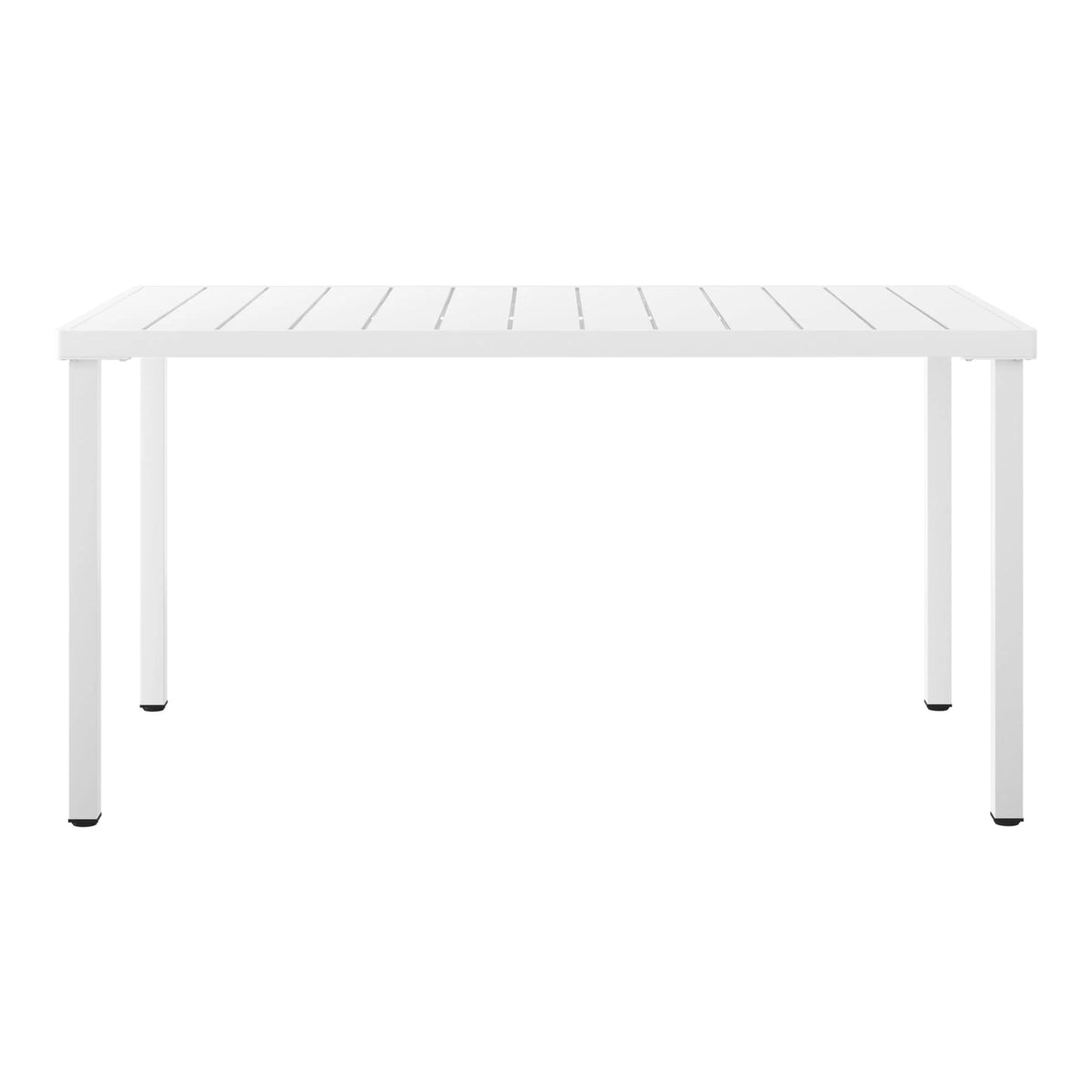 WestinTrends Playa 59" Iron Metal Outdoor Rectangular Patio Dining Table For 6, Olive Green