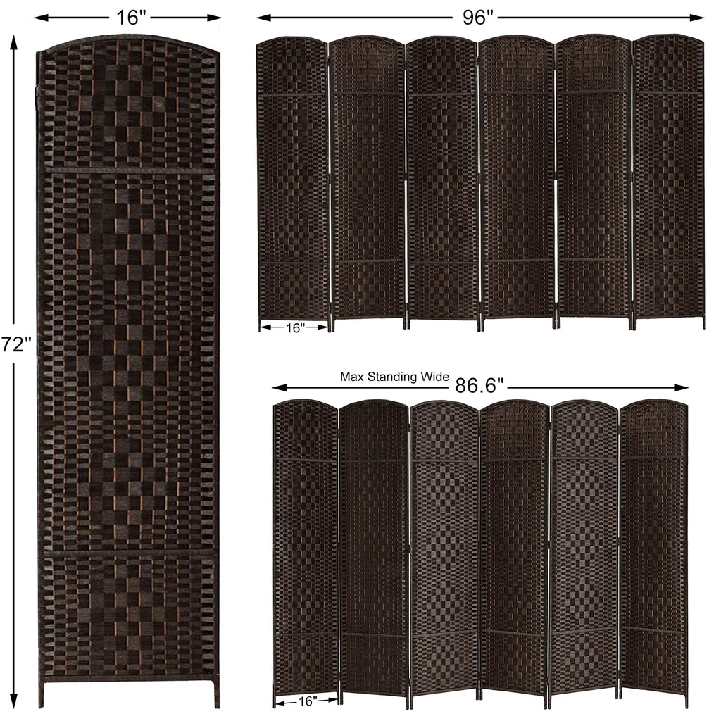 3-Panel Room Divider, 6 ft Office Partition Walls Wood Divider Folding Portable Privacy Screen, Room Dividers and Folding Privacy Screens for Home, Room Separator Wall Dividers,Black