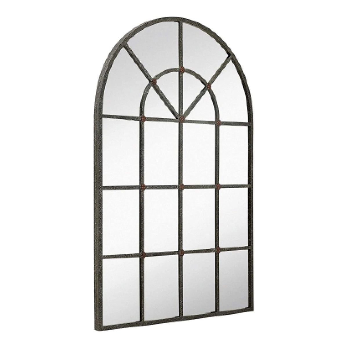 Hamilton Hills Metal Arched Window Mirror Large Wall Mirrors Decorative Piece and Arch Decor 28" x 42"