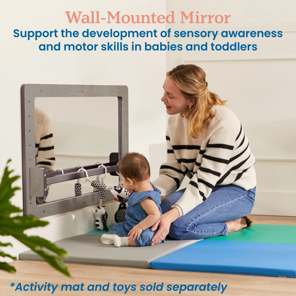 ECR4Kids Wall-Mounted Coordination Mirror, Natural