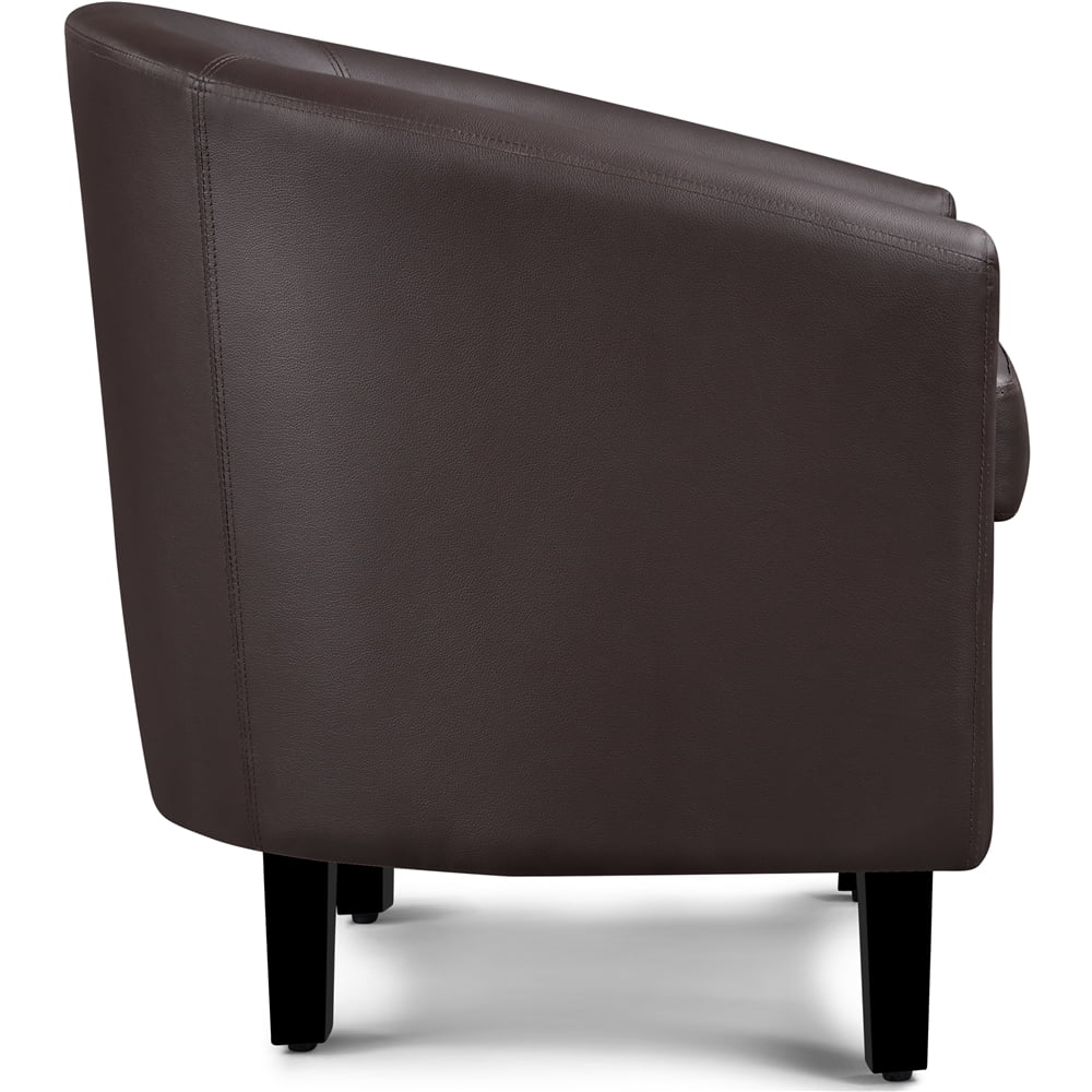 Yaheetech Faux Leather Accent Arm Chair For Living Room, Black