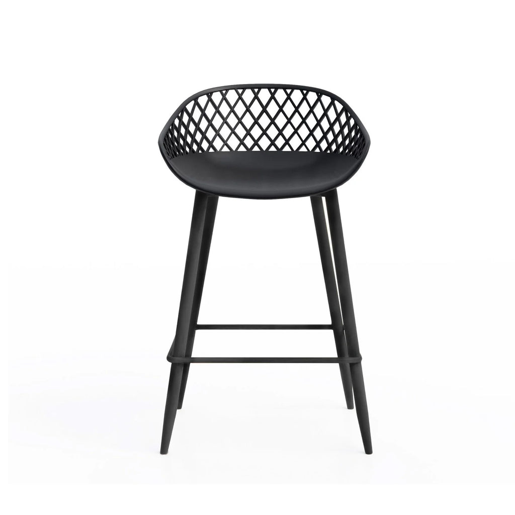 Kurv Indoor and Outdoor Counter Stool - Aloe Green - Set of 2