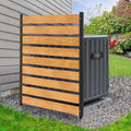"NAIZEA Air Conditioner Fence, Pool Equipment Enclosure, Trash Can Enclosure, Metal Stake Wood Fence Panel 38"" W x 60"" H"