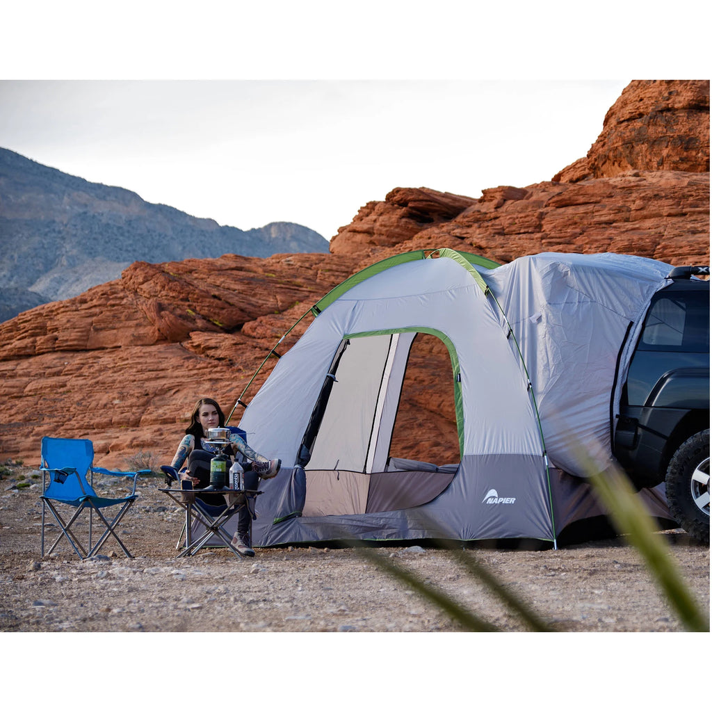 Napier Backroadz 10' x 10' Universal SUV/Van Cargo 5 Person Camping Tent, Gray