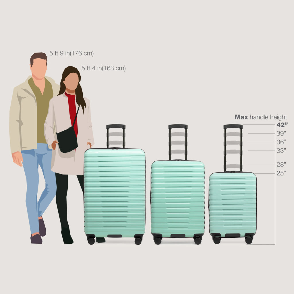 U.S. Traveler Boren Hardside Rugged Spinner Luggage, Lavender, 30" Checked Large