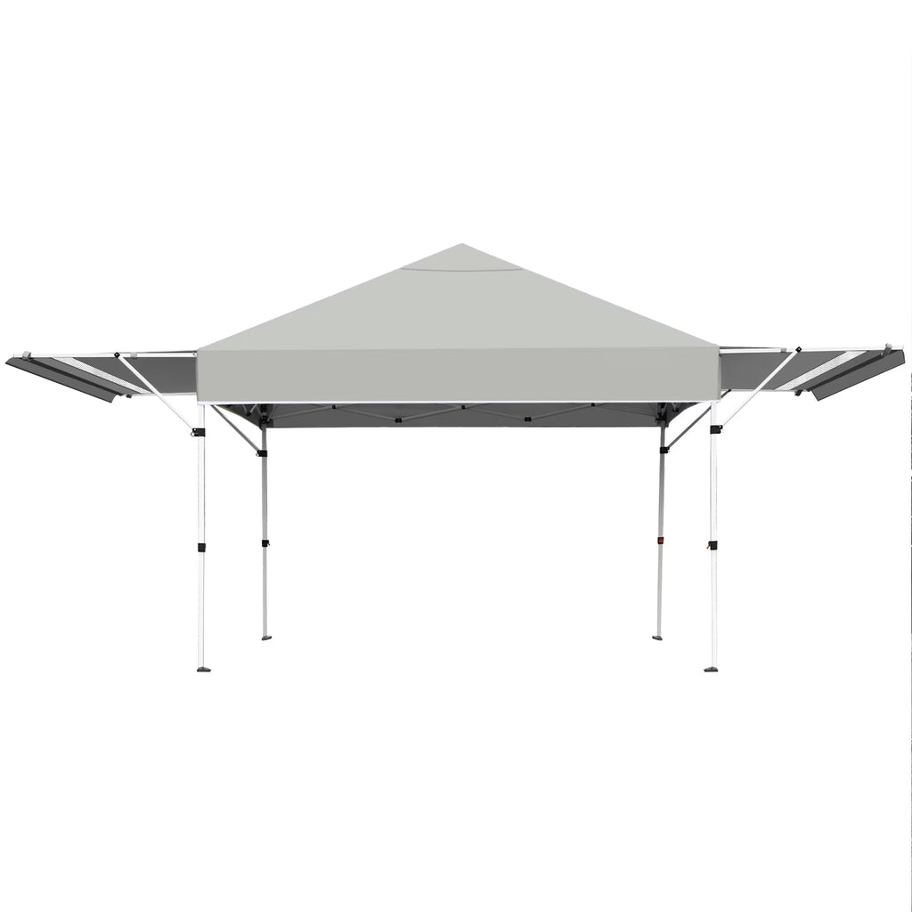 Patiojoy 10x17ft Pop up Canopy  3 Height Adjustment Folding Tent with Roller Bag White