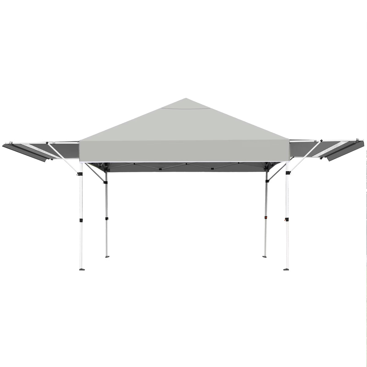 Patiojoy 10x17ft Pop up Canopy  3 Height Adjustment Folding Tent with Roller Bag White