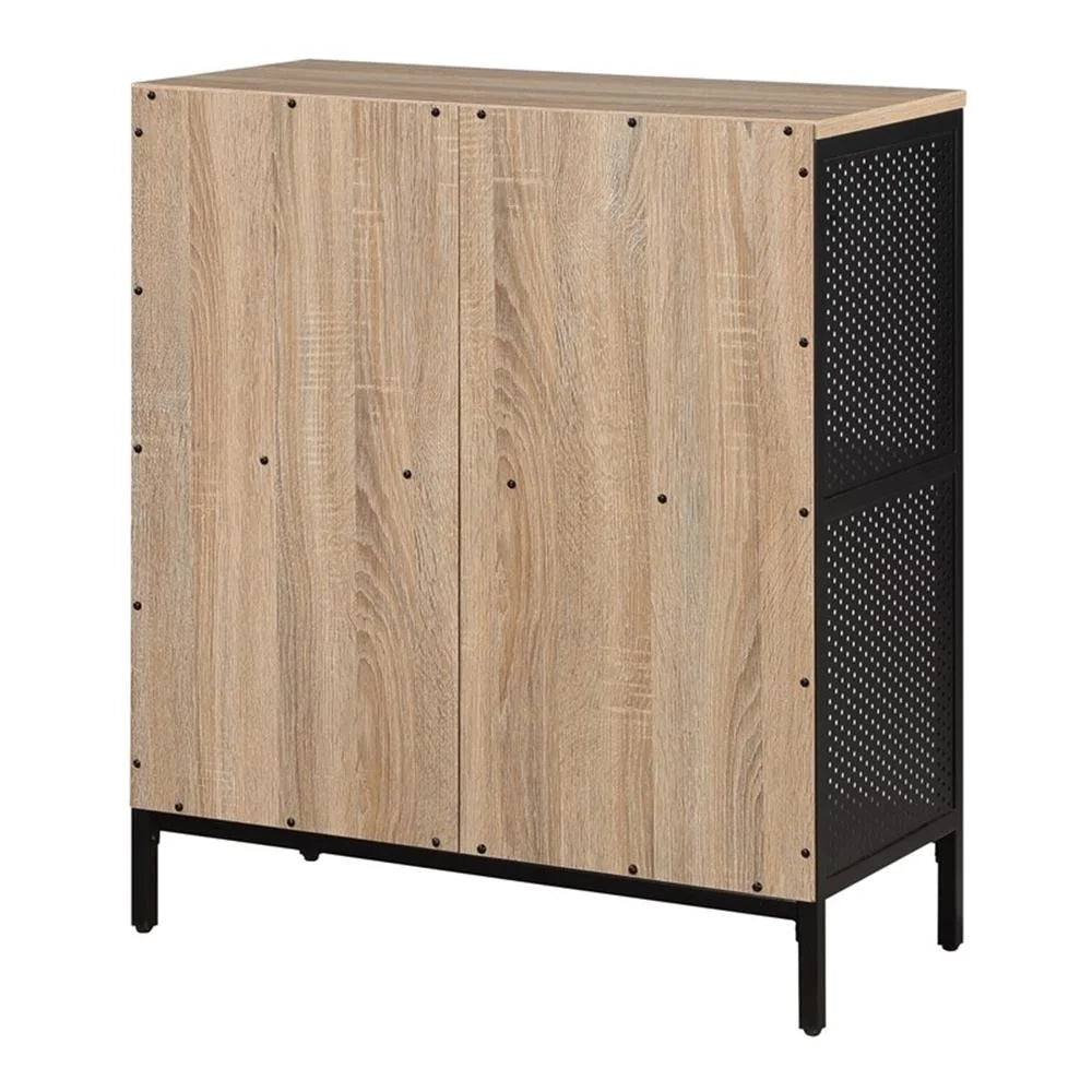 OSP Home Furnishings Ace 4 Cube Storage/Bookcase Engineered Wood in River Oak Finish