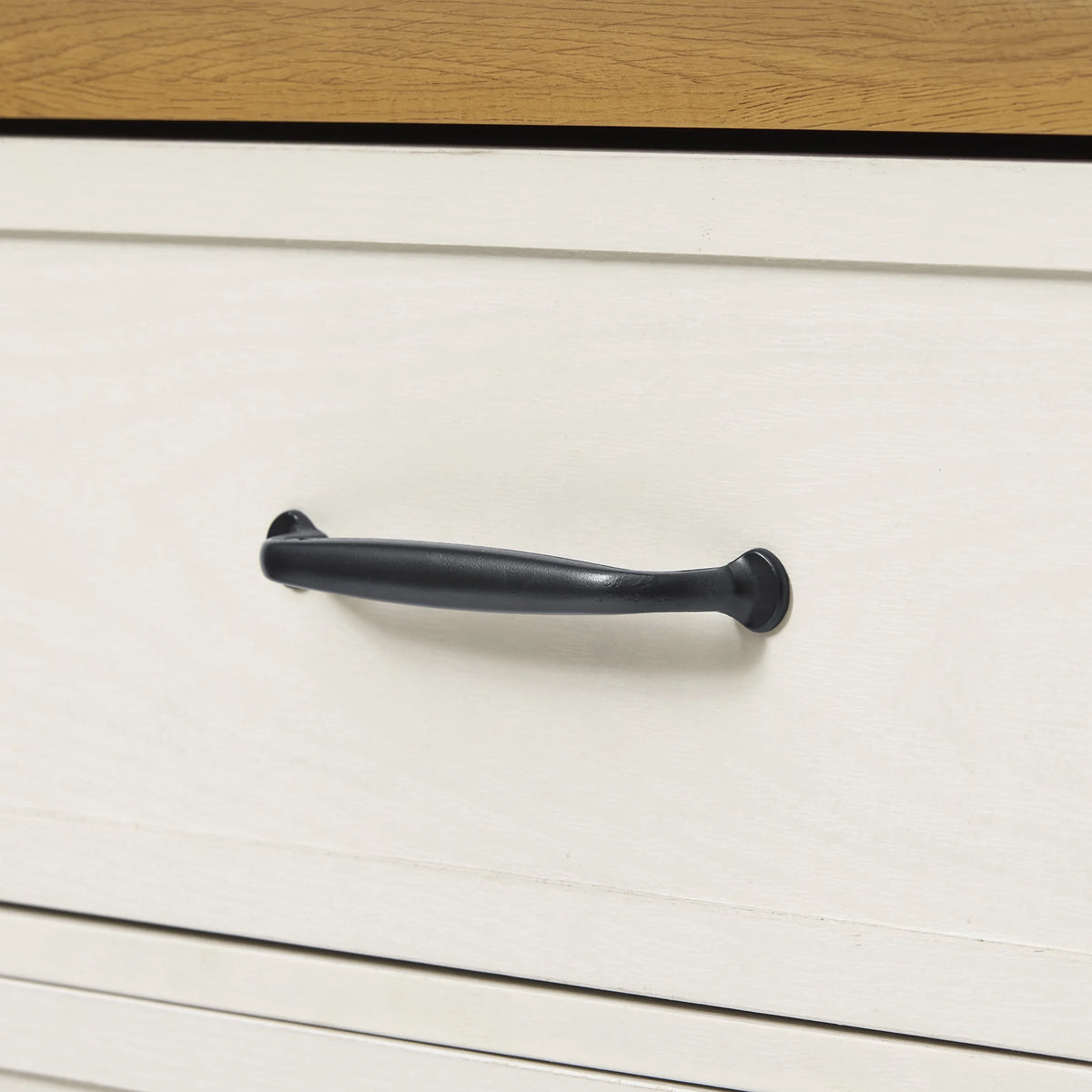 Better Homes & Gardens Canton 3-Drawer Nightstand, Textured White and Light Honey